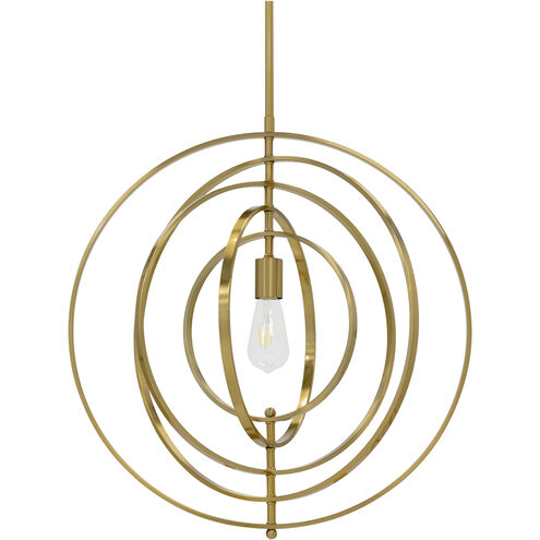 Mia 1 Light 24.25 inch Brass Pendant Ceiling Light
